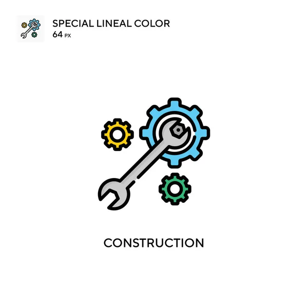 Construction Icône Spéciale Couleur Linéaire Modèle Conception Symbole Illustration Pour — Image vectorielle
