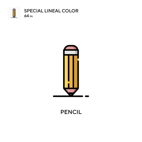 Tužka Speciální Ikona Lineární Barvy Šablona Návrhu Symbolu Ilustrace Pro — Stockový vektor