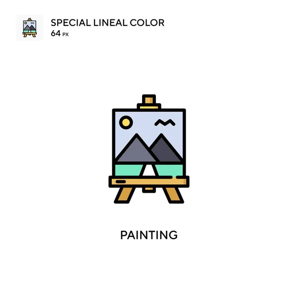 Pintura Icono Especial Color Lineal Plantilla Diseño Símbolo Ilustración Para — Archivo Imágenes Vectoriales