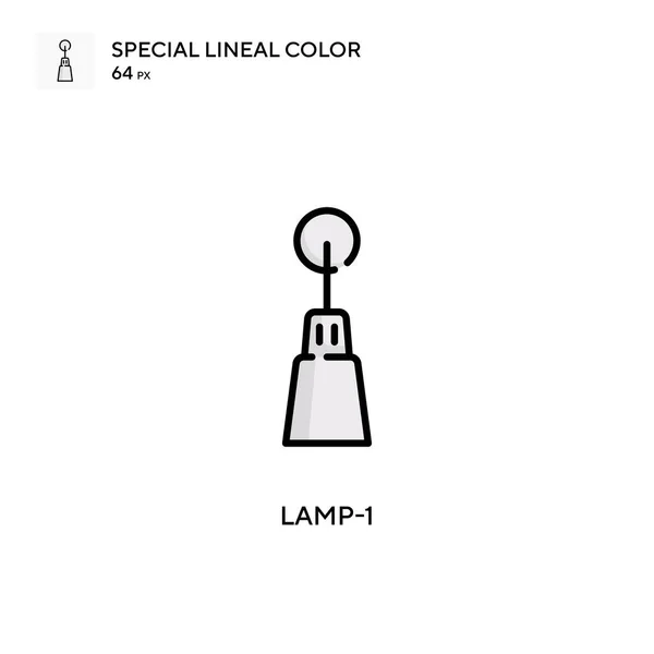 Lamp Speciale Lijnkleur Icoon Illustratie Symbool Ontwerp Sjabloon Voor Web — Stockvector