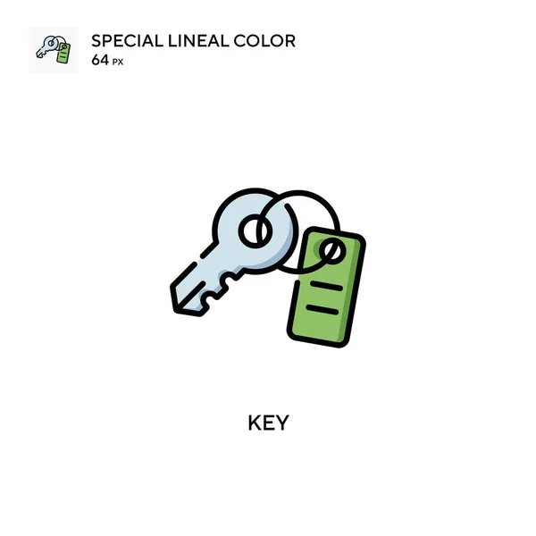 Icono Color Lineal Key Special Plantilla Diseño Símbolo Ilustración Para — Vector de stock