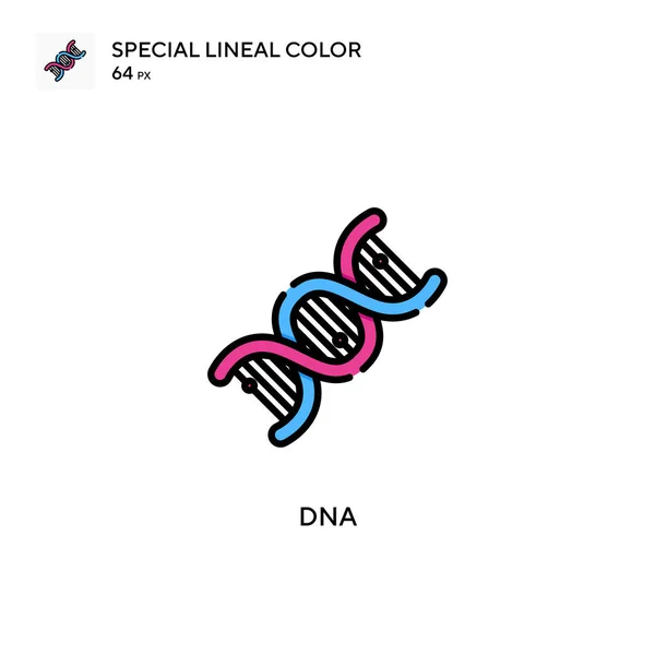 Icona Speciale Colori Lineari Del Dna Illustrazione Modello Design Simbolo — Vettoriale Stock