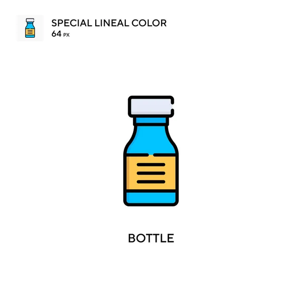 Botella Icono Especial Color Lineal Plantilla Diseño Símbolo Ilustración Para — Archivo Imágenes Vectoriales