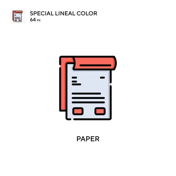 Paper Special Lineal Color Icon Illustration Symbol Design Template Web — Stock Vector