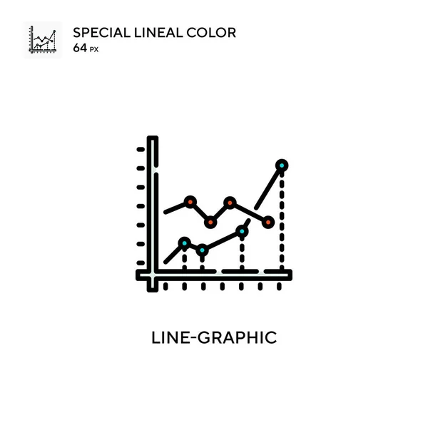 Line Graphic Special Lineal Color Icon Illustration Symbol Design Template — Stock Vector