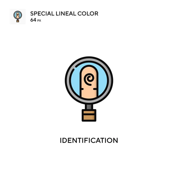 Identificación Icono Especial Color Lineal Plantilla Diseño Símbolo Ilustración Para — Archivo Imágenes Vectoriales