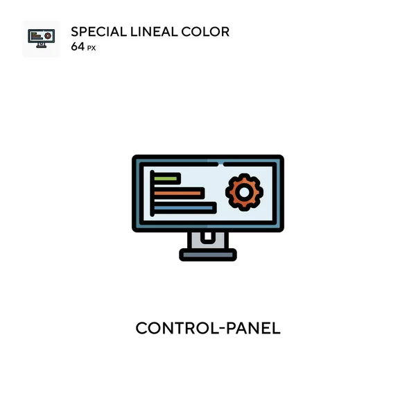 Painel Controle Ícone Cor Linear Especial Modelo Design Símbolo Ilustração — Vetor de Stock