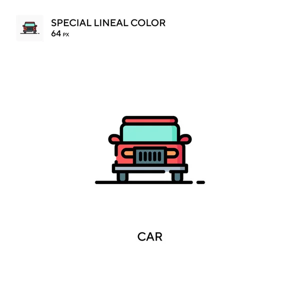 Carro Ícone Cor Linear Especial Modelo Design Símbolo Ilustração Para — Vetor de Stock