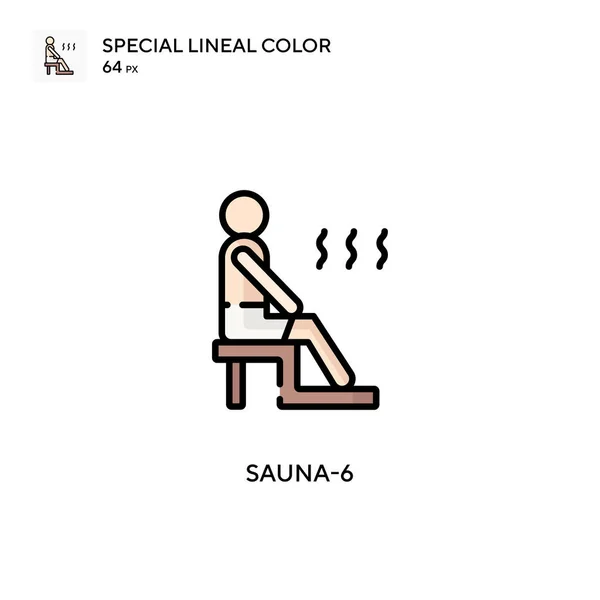 Sauna Icono Especial Color Lineal Plantilla Diseño Símbolo Ilustración Para — Archivo Imágenes Vectoriales