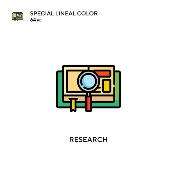 研究特殊线形彩色图标 Web移动Ui元素的说明性符号设计模板 关于可编辑笔画的完美色彩现代象形文字 — 图库矢量图片