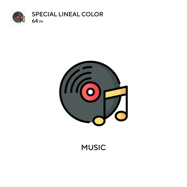 Music Special Lineal Color Icon Illustration Symbol Design Template Web — Stock Vector