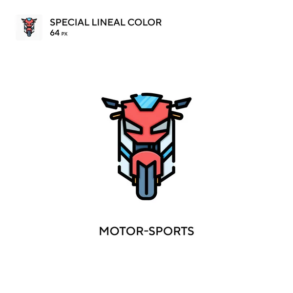 Motor Sports Special Lineal Color Icon Illustration Symbol Design Template — Stock Vector