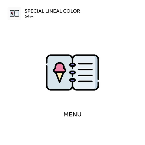 Menu Speciale Icona Colori Lineari Illustrazione Modello Design Simbolo Elemento — Vettoriale Stock