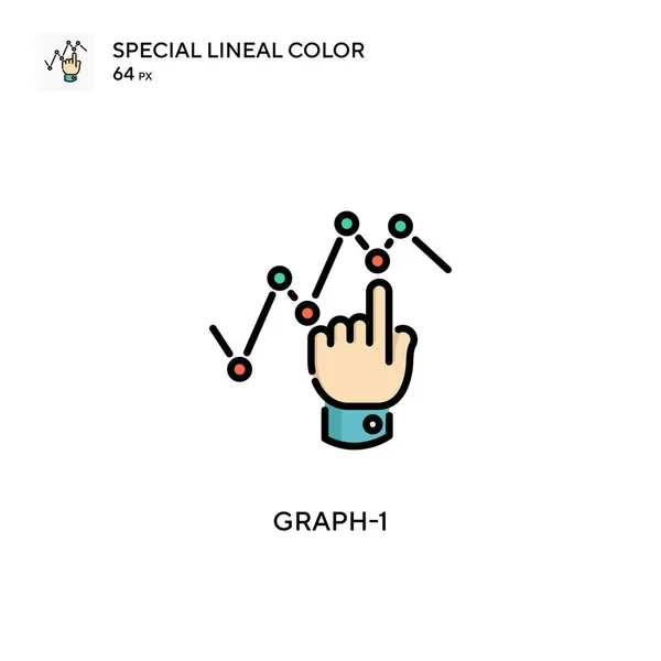 グラフ 1特殊線色アイコン WebモバイルUi要素用のイラスト記号デザインテンプレート 編集可能なストローク上の完璧な色現代ピクトグラム — ストックベクタ
