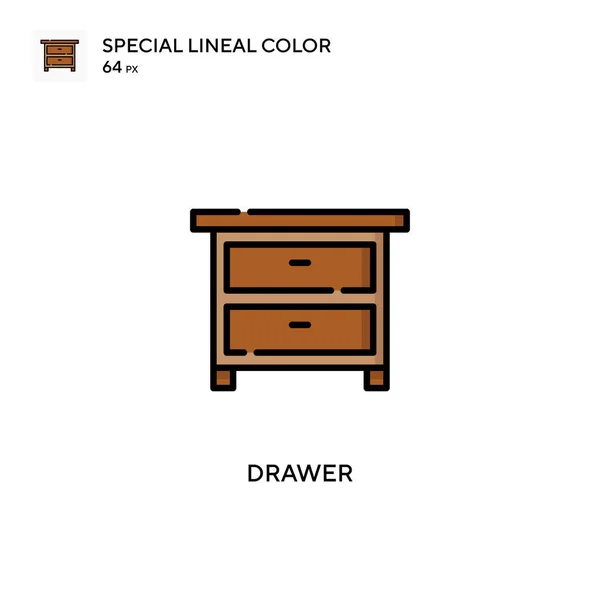 Schublade Spezielles Lineares Farbsymbol Illustration Symbol Design Vorlage Für Web — Stockvektor