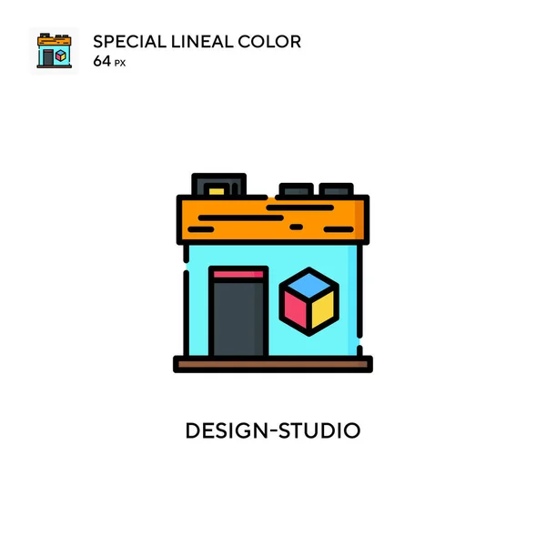 디자인 스튜디오 스페셜 라이너 아이콘 디자인 모바일 요소를 템플릿 스트로크에 — 스톡 벡터