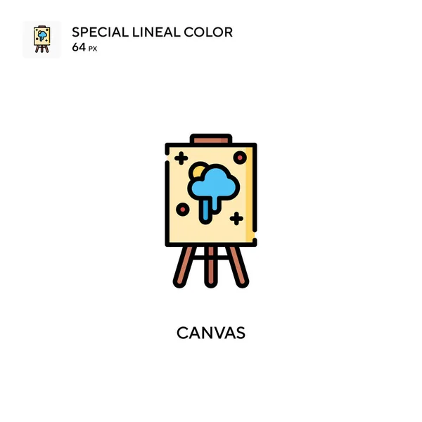 Canvas Specjalna Ikona Koloru Liniowego Wzór Symbolu Ilustracji Dla Mobilnego — Wektor stockowy