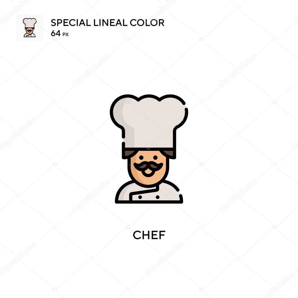 Chef Special lineal color icon. Illustration symbol design template for web mobile UI element. Perfect color modern pictogram on editable stroke.