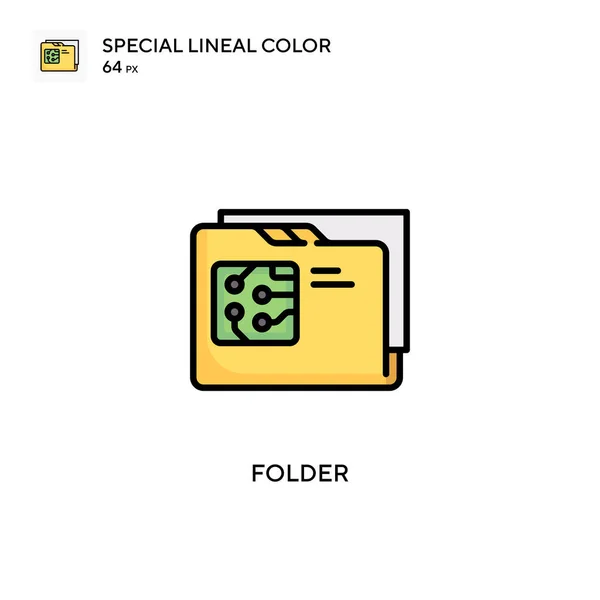 Desk Special Lineal Color Icon 디자인 모바일 요소를 템플릿 스트로크에 — 스톡 벡터