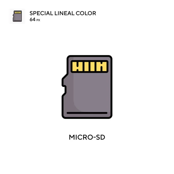 Micrófono Icono Color Lineal Especial Plantilla Diseño Símbolo Ilustración Para — Vector de stock