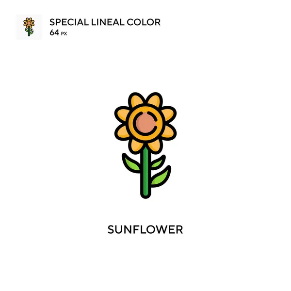 Earth Icono Especial Color Lineal Plantilla Diseño Símbolo Ilustración Para — Vector de stock