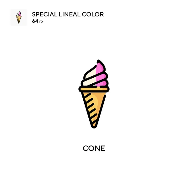 Tombstone Special Lineal Color Icon 디자인 모바일 요소를 템플릿 스트로크에 — 스톡 벡터