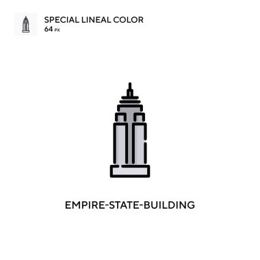 Binalar Özel Çizgi Renk Simgesi. Web mobil UI ögesi için resimleme sembolü tasarım şablonu. Düzenlenebilir vuruş üzerine mükemmel renk modern pictogram.