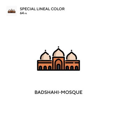 Badshahi-camii basit vektör simgesi. Düzenlenebilir vuruş üzerine mükemmel renk modern pictogram.