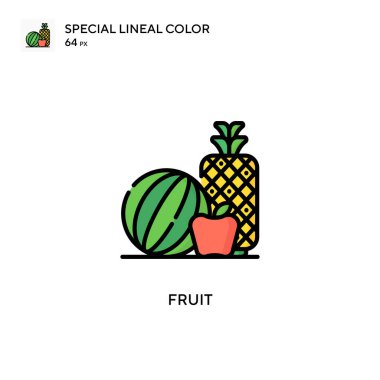Meyve Basit vektör simgesi. Düzenlenebilir vuruş üzerine mükemmel renk modern pictogram.
