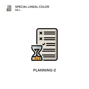Planlama-2 basit vektör simgesi. Düzenlenebilir vuruş üzerine mükemmel renk modern pictogram.