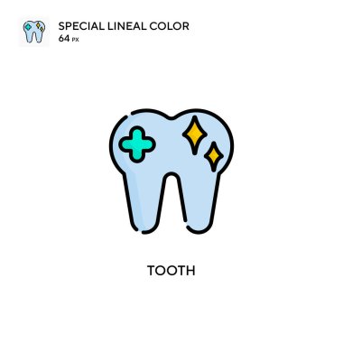 Diş Basit vektör simgesi. Düzenlenebilir vuruş üzerine mükemmel renk modern pictogram.