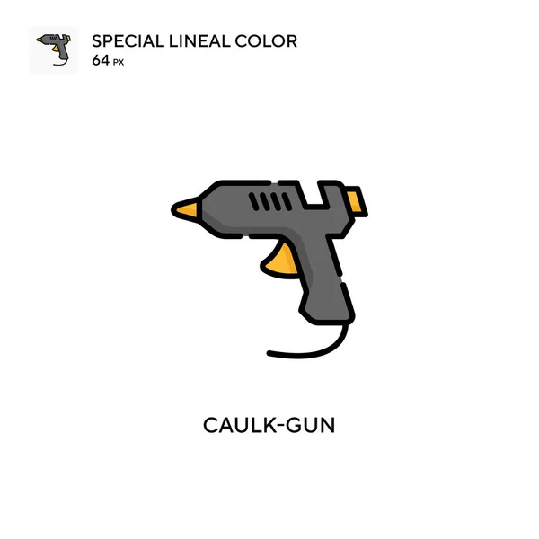 Coulk Gunシンプルなベクトルアイコン 編集可能なストローク上の完璧な色現代ピクトグラム — ストックベクタ
