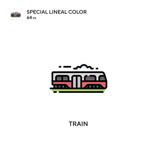 Векторная Иконка Train Simple Идеальный Цвет Современной Пиктограммы Редактируемый Штрих — стоковый вектор