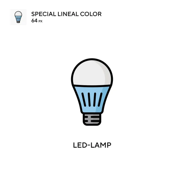 Led Lamp Simple Vector Icon 스트로크에 — 스톡 벡터