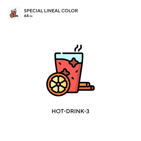 Hot Drink Ícone Vetorial Simples Pictograma Moderno Cor Perfeita Curso — Vetor de Stock