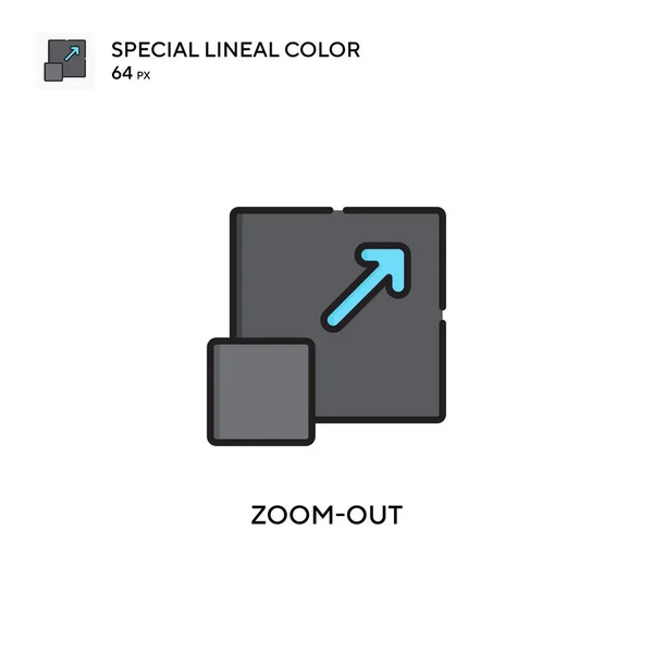 Zoom Out Icono Vector Simple Pictograma Moderno Color Perfecto Trazo — Vector de stock