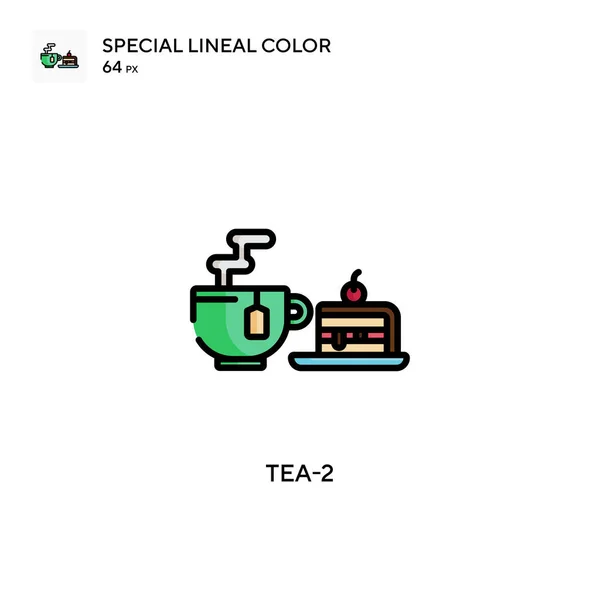 Tea Icône Vectorielle Simple Pictogramme Moderne Couleur Parfaite Sur Coup — Image vectorielle