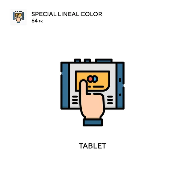 Tablet Eenvoudige Vector Pictogram Perfecte Kleur Modern Pictogram Bewerkbare Slag — Stockvector