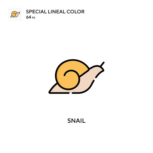 Caracol Icono Vector Simple Pictograma Moderno Color Perfecto Trazo Editable — Archivo Imágenes Vectoriales