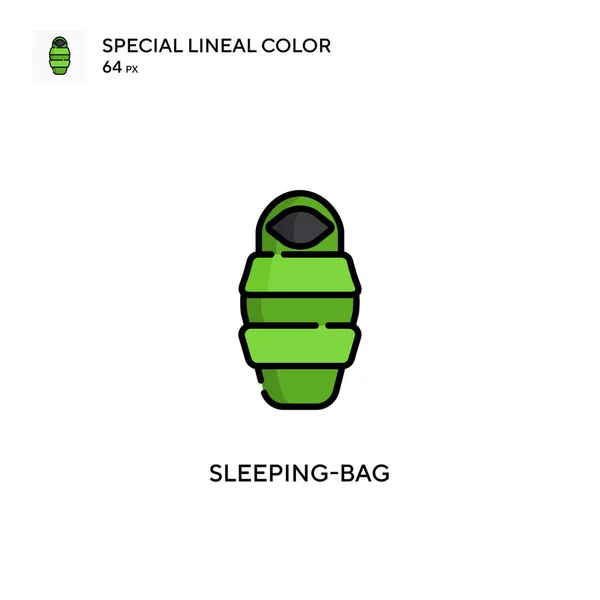 Sleeping Bag Icono Vector Simple Pictograma Moderno Color Perfecto Trazo — Vector de stock
