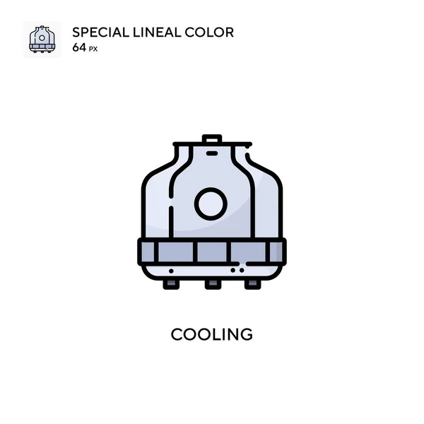 冷却简单向量图标 关于可编辑笔画的完美色彩现代象形文字 — 图库矢量图片