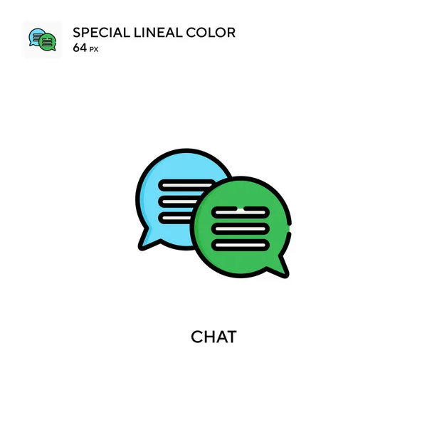 Chat Eenvoudige Vector Icoon Perfecte Kleur Modern Pictogram Bewerkbare Slag — Stockvector