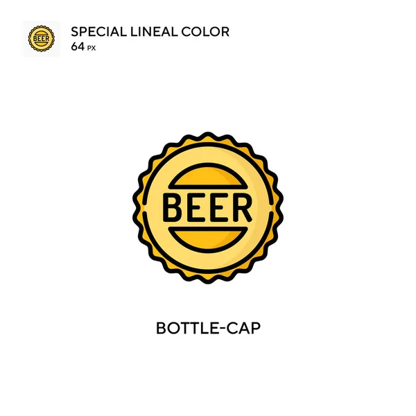 Bottle Cap Simple Vector Icon Perfect Color Modern Pictogram Editable — Stock Vector