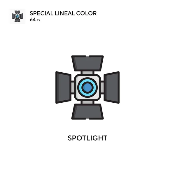 Spotlight Eenvoudig Vectoricoon Perfecte Kleur Modern Pictogram Bewerkbare Slag — Stockvector