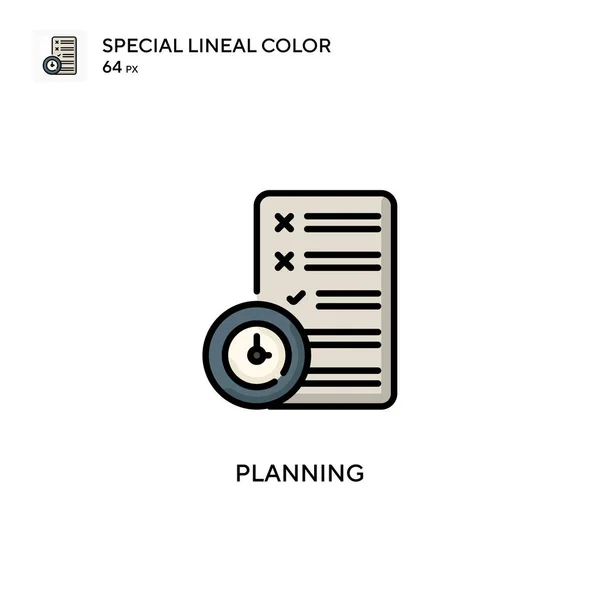 Planificación Icono Vector Simple Pictograma Moderno Color Perfecto Trazo Editable — Vector de stock