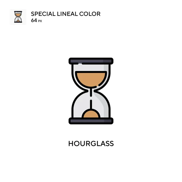 Hourglass Simple Vector Icon Perfect Color Modern Pictogram Editable Stroke — Stock Vector