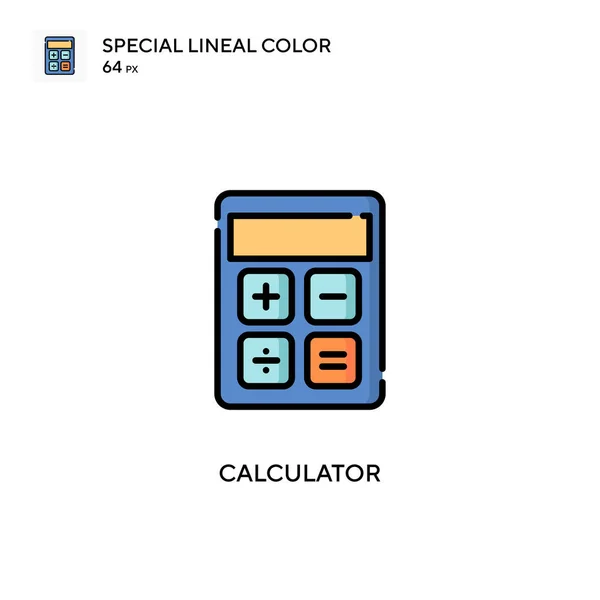 Jednoduchá Ikona Vektoru Kalkulačky Perfektní Barva Moderní Piktogram Upravitelný Tah — Stockový vektor