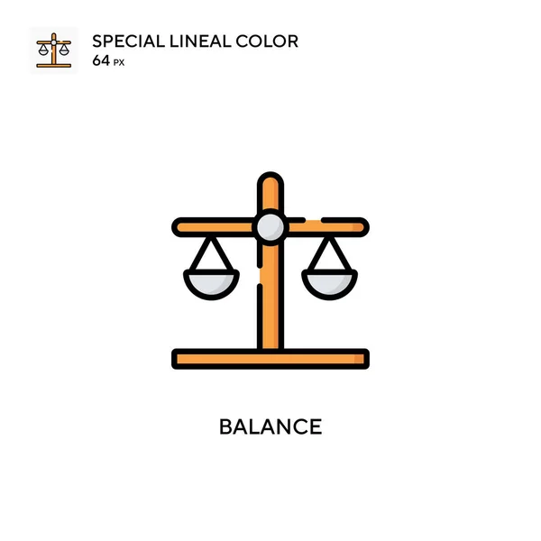 Balance Icono Vector Simple Pictograma Moderno Color Perfecto Trazo Editable — Archivo Imágenes Vectoriales