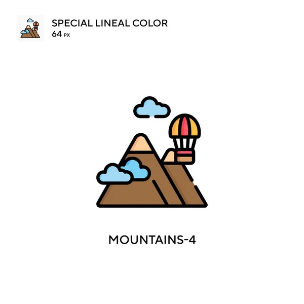 Mountains Icône Vectorielle Simple Pictogramme Moderne Couleur Parfaite Sur Coup — Image vectorielle