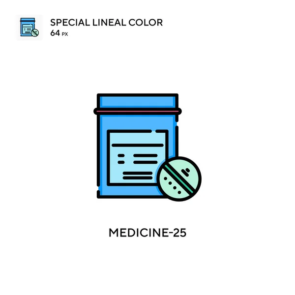 Medicine Icono Vector Simple Pictograma Moderno Color Perfecto Trazo Editable — Vector de stock